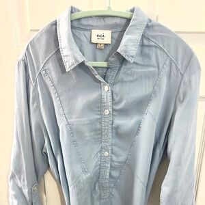 ECI New York denim tunic dress size medium blue